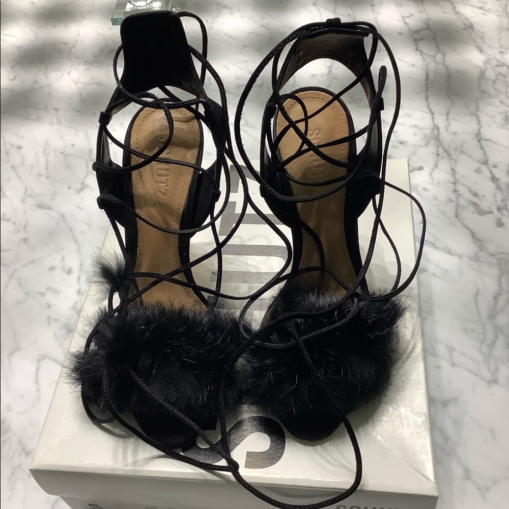 Black Lori Schutz Heels Size 8B